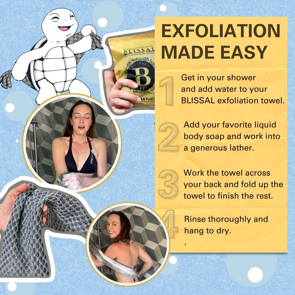 🎁Sista dagen: Köp 1, få 2 gratis🔥🧼Exfolierande antibakteriell duschhandduk🚿