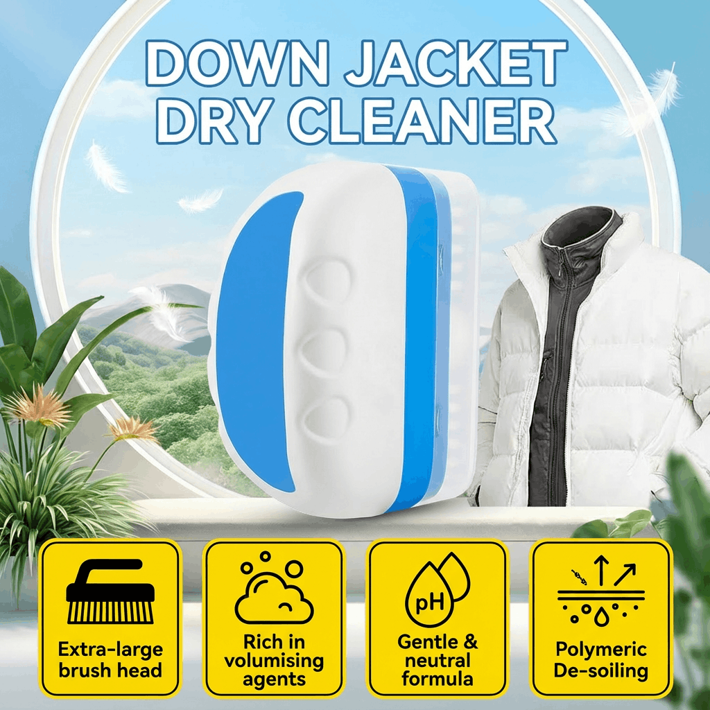 Kemtvätt för dunjackor med borste