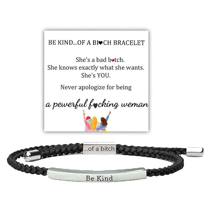 ✨📿 Vävt armband i rostfritt stål – motiverande och inspirerande armband med borttagbar tryck! ✨🦾