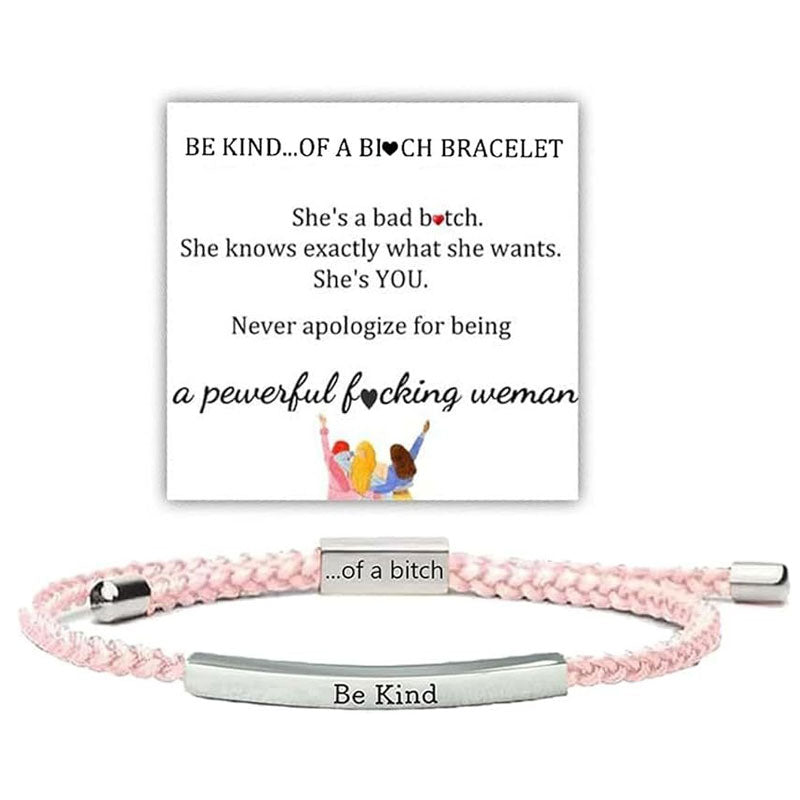 ✨📿 Vävt armband i rostfritt stål – motiverande och inspirerande armband med borttagbar tryck! ✨🦾