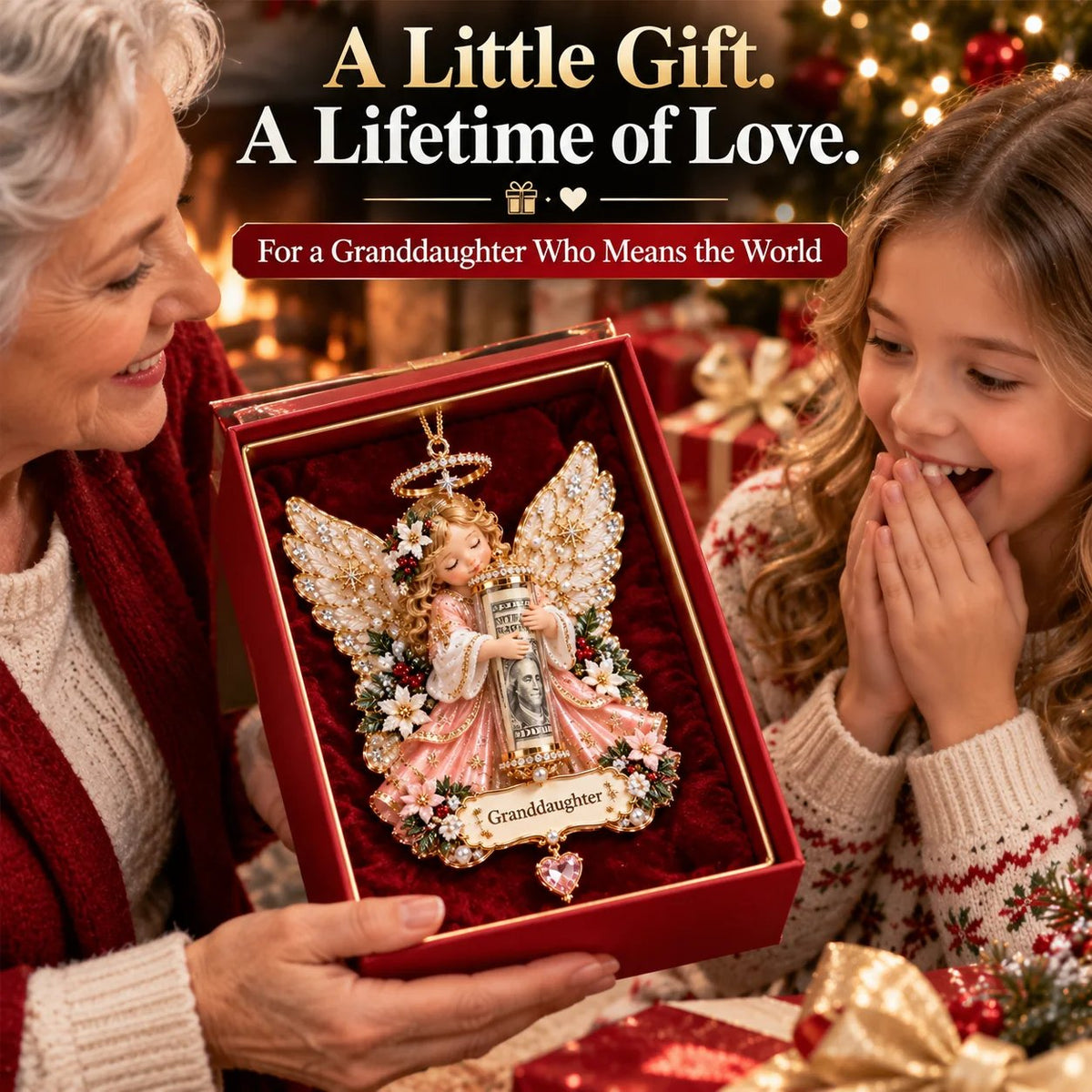 👼💵 3D Christmas decoration shaped like an angel, with a slot for cash ✨