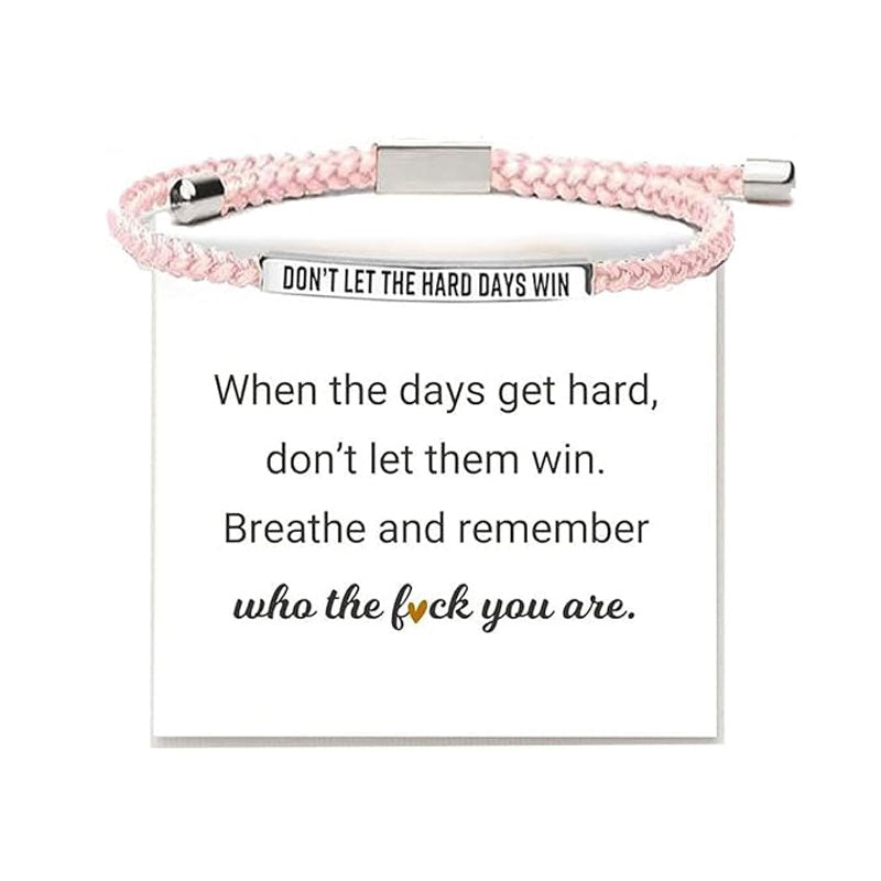 ✨📿 Vävt armband i rostfritt stål – motiverande och inspirerande armband med borttagbar tryck! ✨🦾