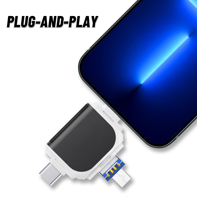 4-i-1 multifunktionell kortläsare