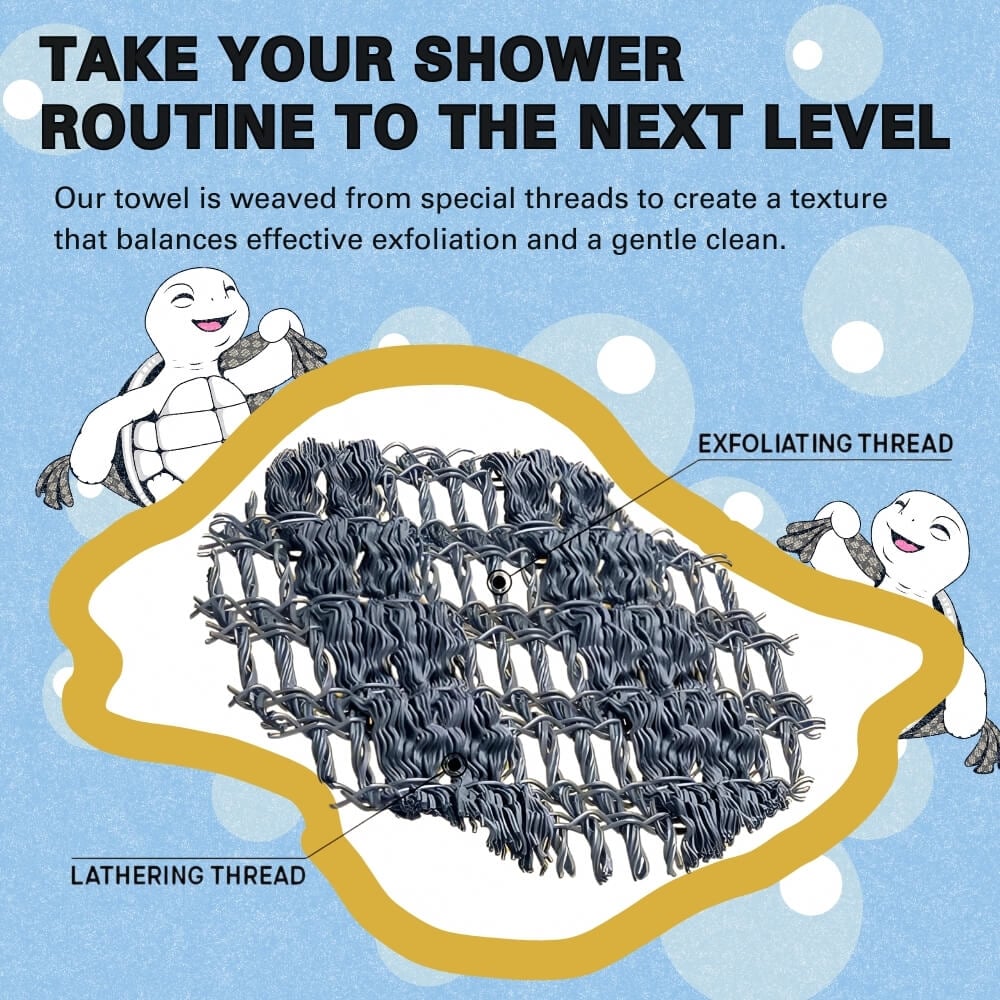 🎁Sista dagen: Köp 1, få 2 gratis🔥🧼Exfolierande antibakteriell duschhandduk🚿