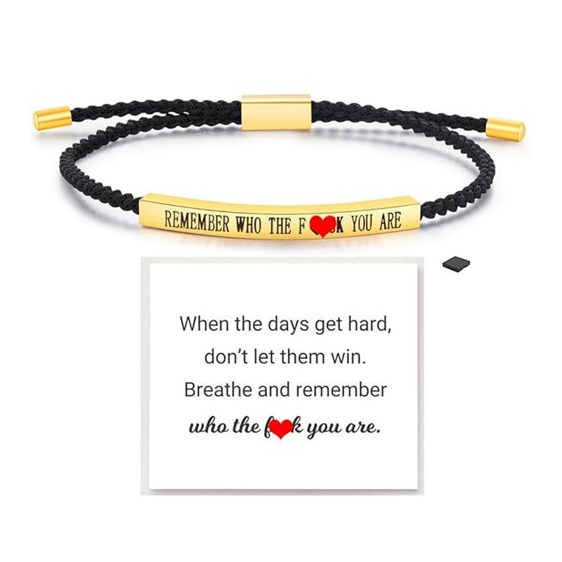 ✨📿 Vävt armband i rostfritt stål – motiverande och inspirerande armband med borttagbar tryck! ✨🦾