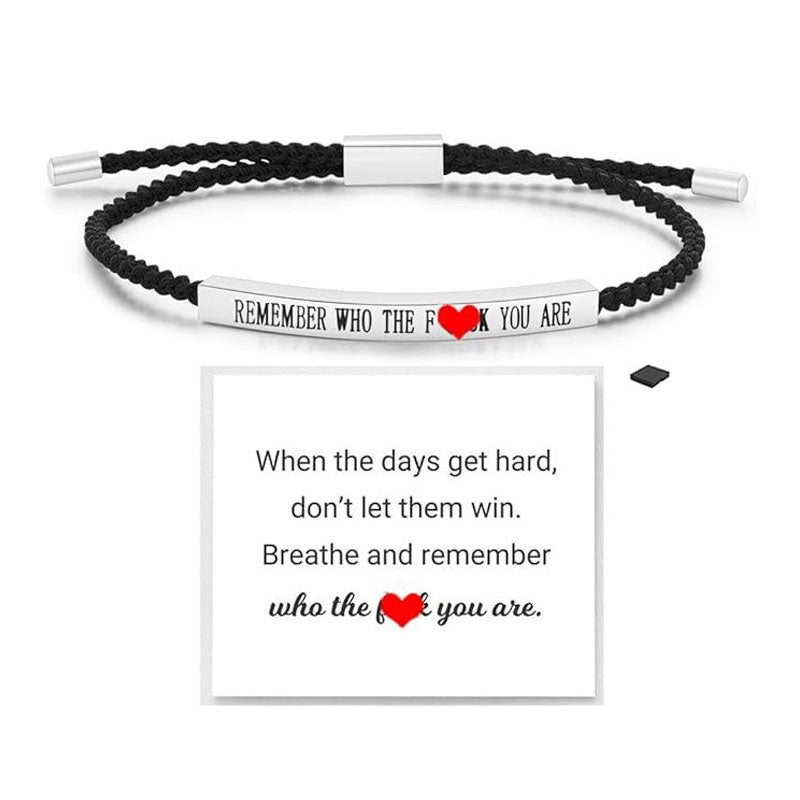 ✨📿 Vävt armband i rostfritt stål – motiverande och inspirerande armband med borttagbar tryck! ✨🦾