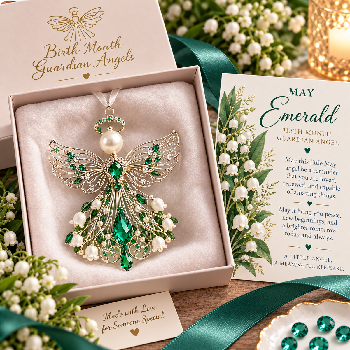 🕊️ Christmas decorations featuring the guardian angel of each month of birth – Not just any angel. Their very own angel ✨💎