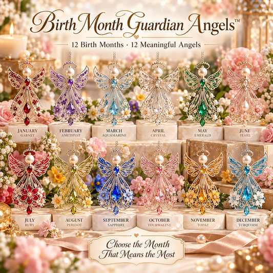 🕊️ Christmas decorations featuring the guardian angel of each month of birth – Not just any angel. Their very own angel ✨💎