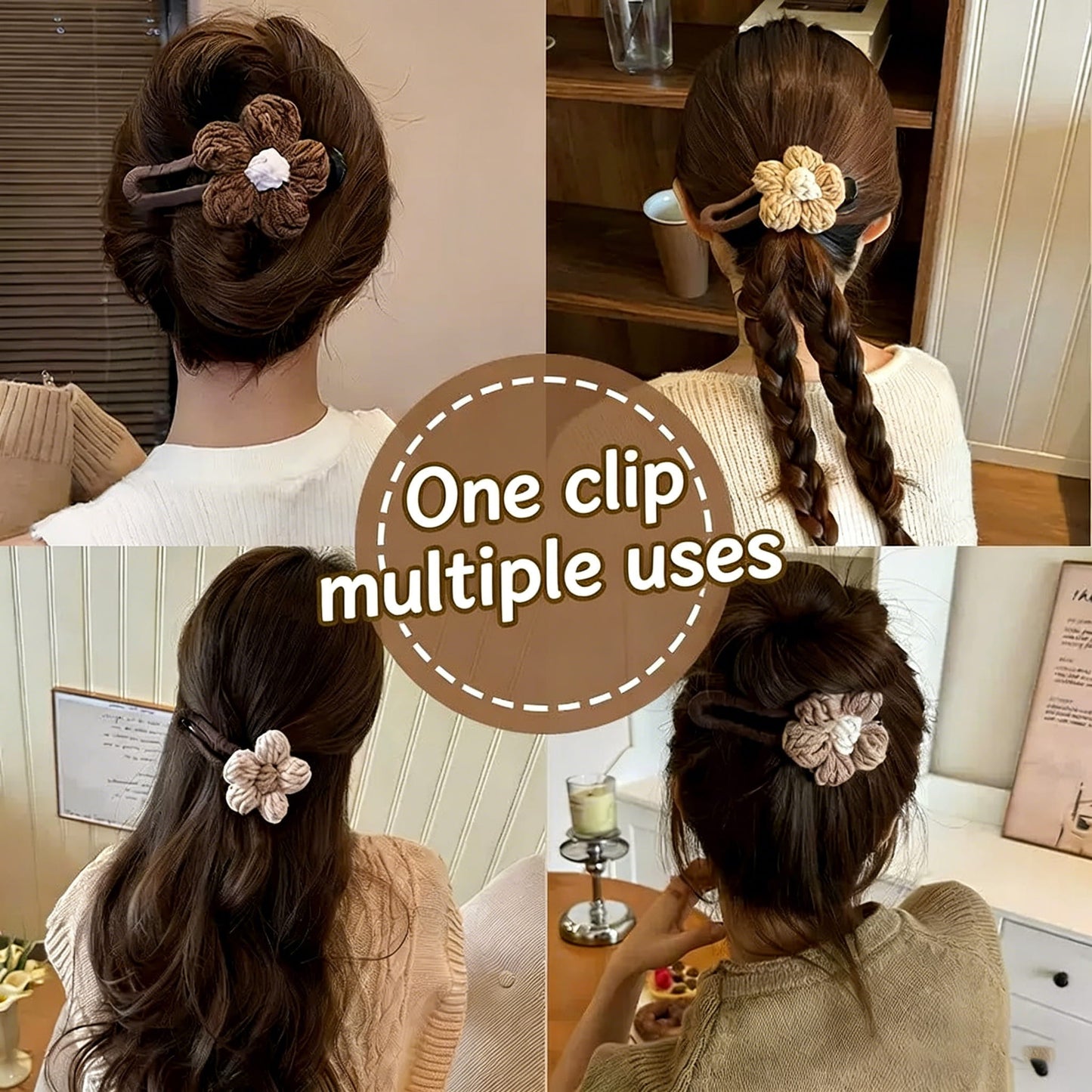 🌸Mjuk, tjock hårklämma – Icke-irriterande ankaformad klämma