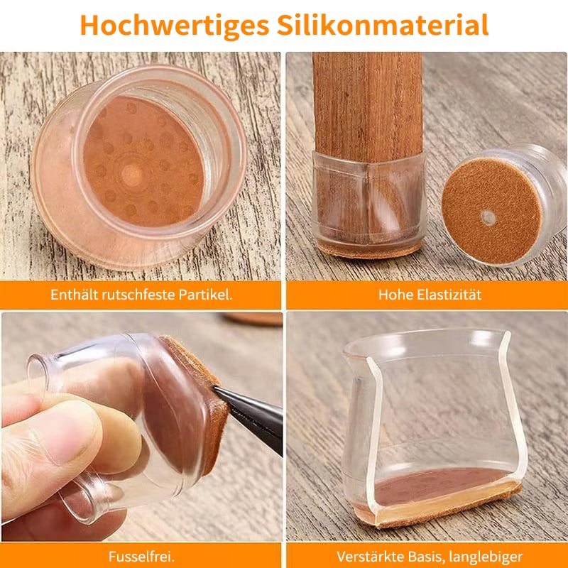 ✨ Universella gummibenskydd för stolar – Passar alla stolsbensformer, reptåliga och slitstarka, den ultimata lösningen för att skydda dina golv.