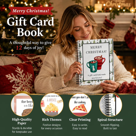🔥🎁70% OFF!!! – Get ready for Christmas! 🎅 Christmas Card Booklet – 👍 DIY spiral-bound booklet for Christmas cards