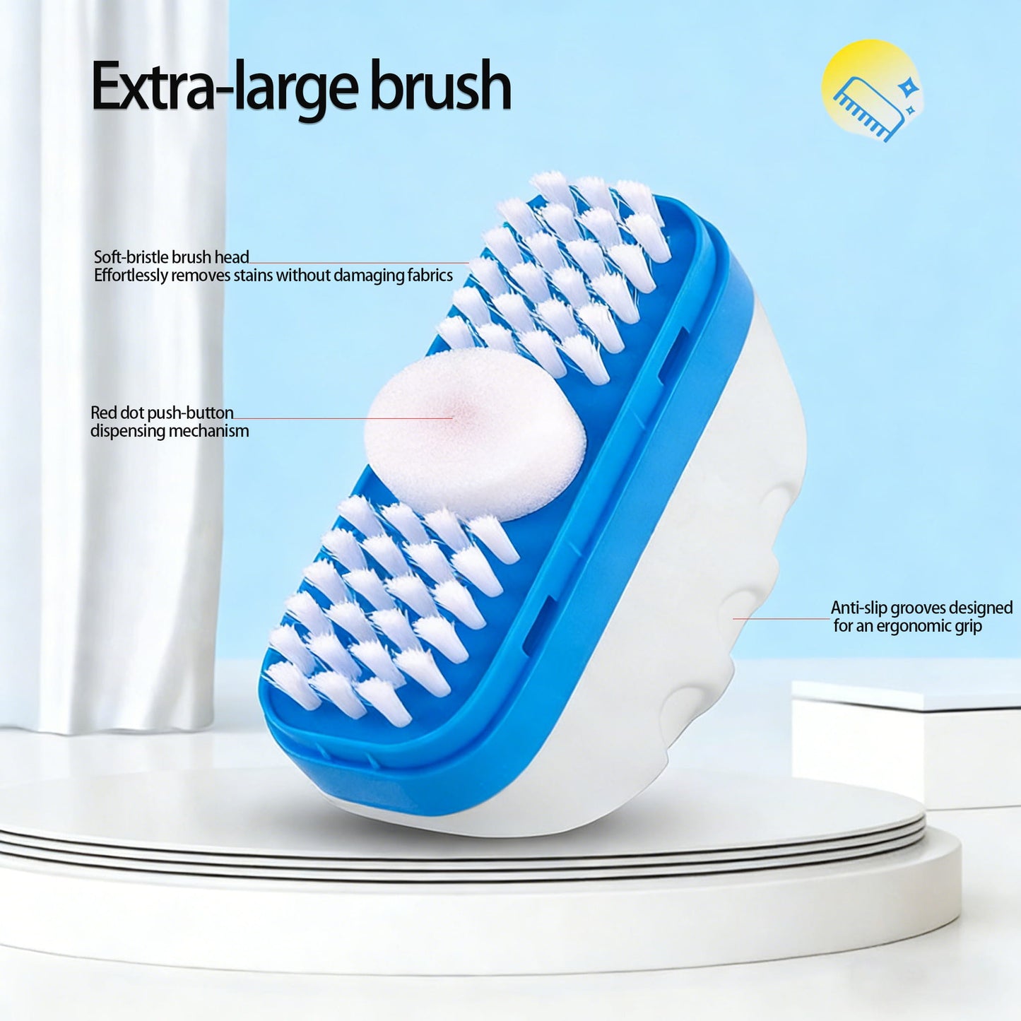 Kemtvätt för dunjackor med borste