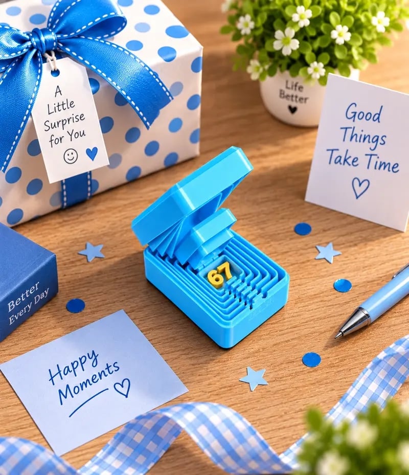 🎁 6-layer gift box for pranks and surprises | Choose your surprise: a middle finger, a spider or the number 67