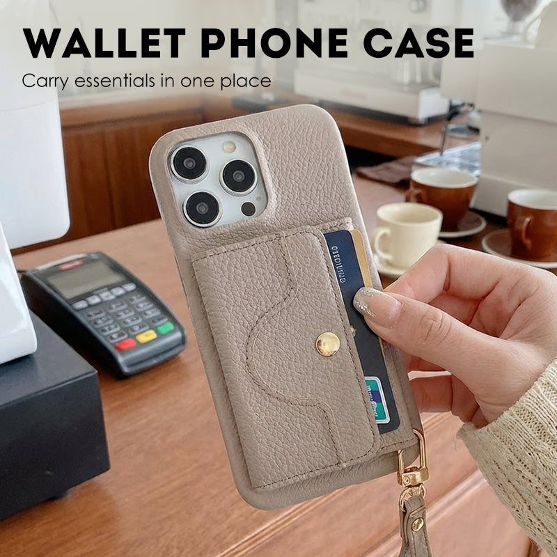 🔥Skyddande rosa telefonskal med spegel och handledsrem