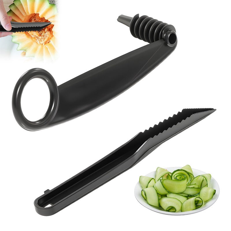 Spiral- och V-verktygsduo för fruktdekoration